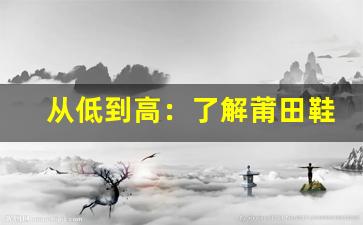 从低到高：了解莆田鞋三种价位的品质与特点