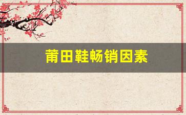 详解莆田鞋的三大档次及畅销因素