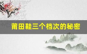 莆田鞋三个档次的秘密：品质与价格的平衡
