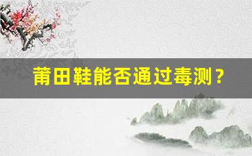 莆田鞋能否通过毒测？消费者需要了解的事实