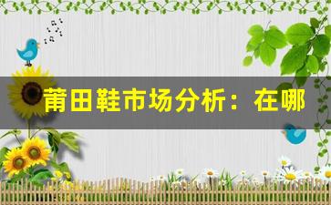 莆田鞋市场分析：在哪里能找到性价比高的鞋子