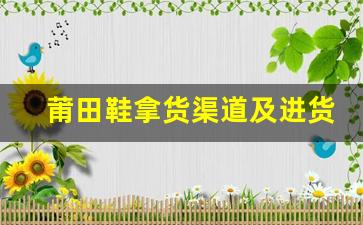 莆田鞋拿货渠道及进货技巧，助你轻松入行