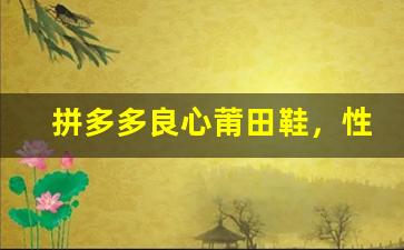 拼多多良心莆田鞋，性价比之选