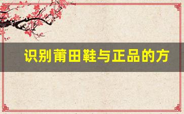 识别莆田鞋与正品的方法与技巧