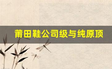 如何辨别莆田鞋公司级和纯原顶级的差异